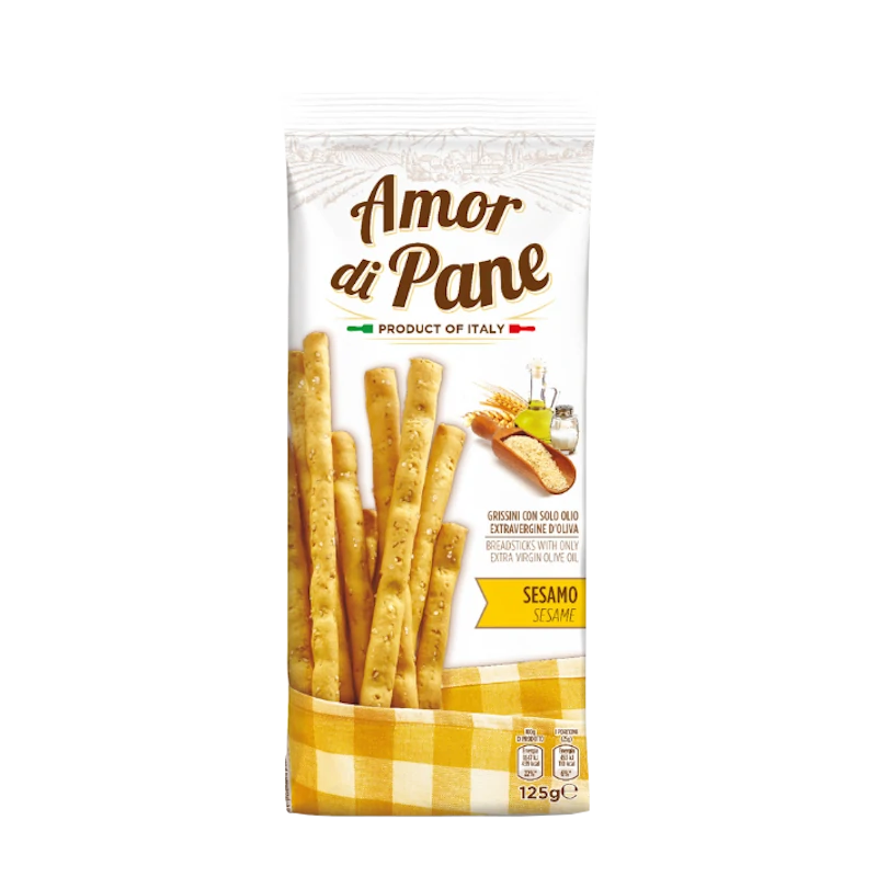 Paluszki Grissini z sezamem - Amor di Pane 125g