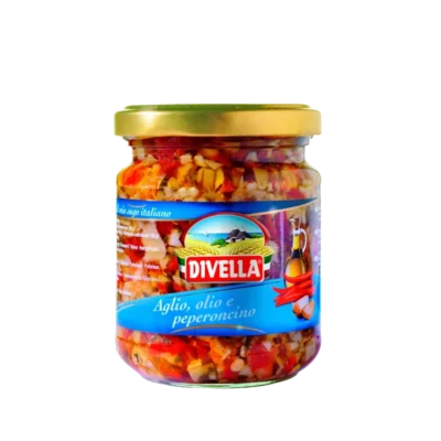 Papryczki chili z czosnkiem Aglio Olio Peperoncino - Divella 190g