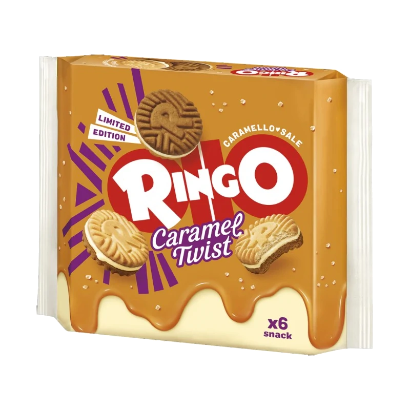 Ciastka karmelowe Ringo Twist Pavesi 165g