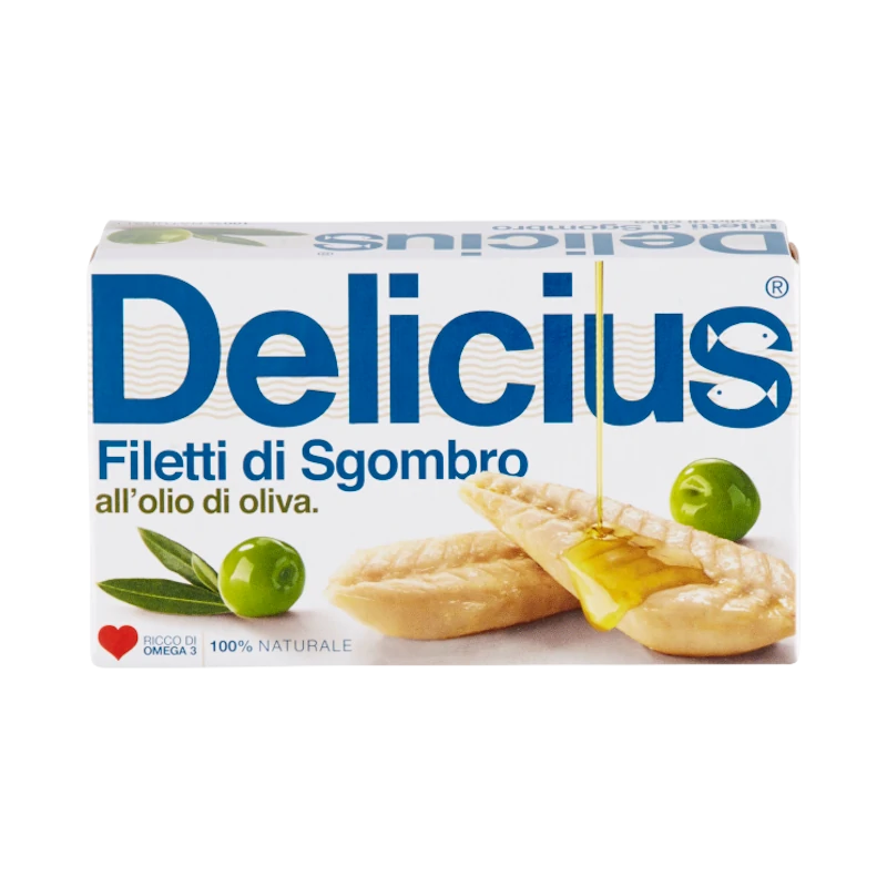 Filety z makreli w oliwie z oliwek - Delicius 125g