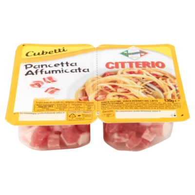 Pancetta - boczek dojrzewający krojony kostka Citterio 130g