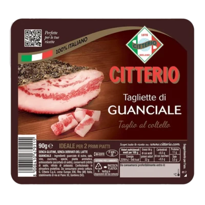 Podgardle wieprzowe Guanciale krojone Citterio 90g