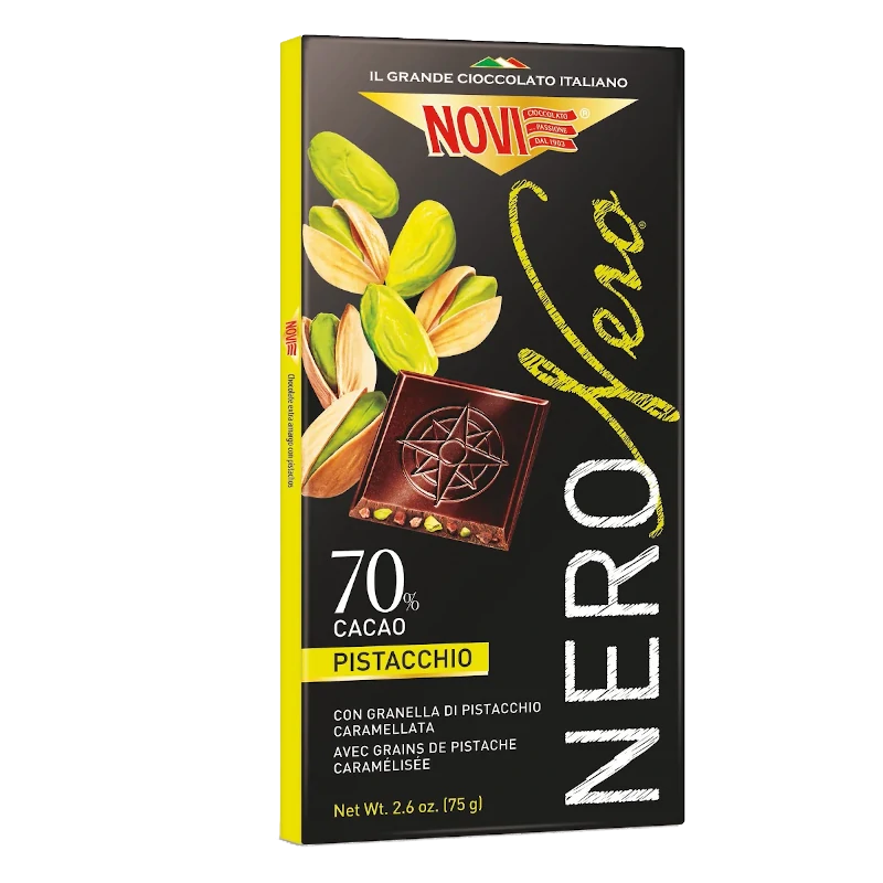 Czekolada z pistacjami Nero Pistacchio - Novi 75g
