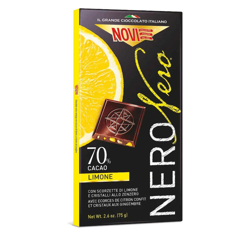 Czekolada ze skórką cytryny i imbirem - Novi 75g