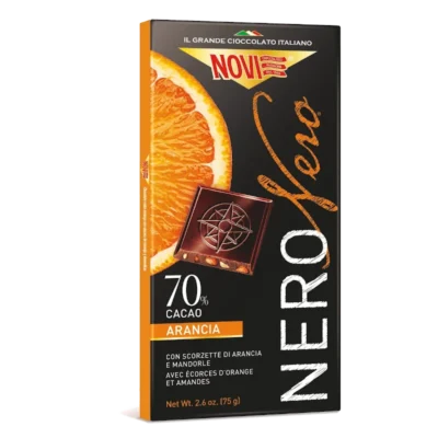 Czekolada ze skórką pomarańczy i migdałami - Novi 75g