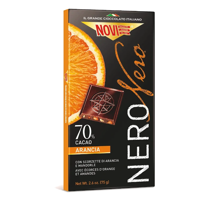 Czekolada ze skórką pomarańczy i migdałami - Novi 75g