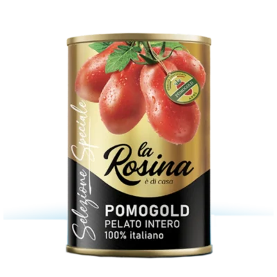 Pomidory całe Pelati 100% włoskie Pomogold La Rosina 400g