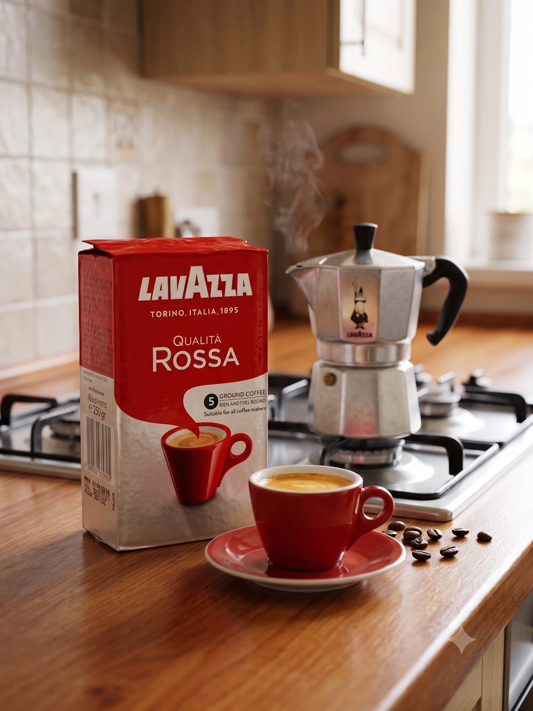 Kawa Lavazza Qualita Rossa 250g (Włoski Klasyk i Idealne Przebudzenie)