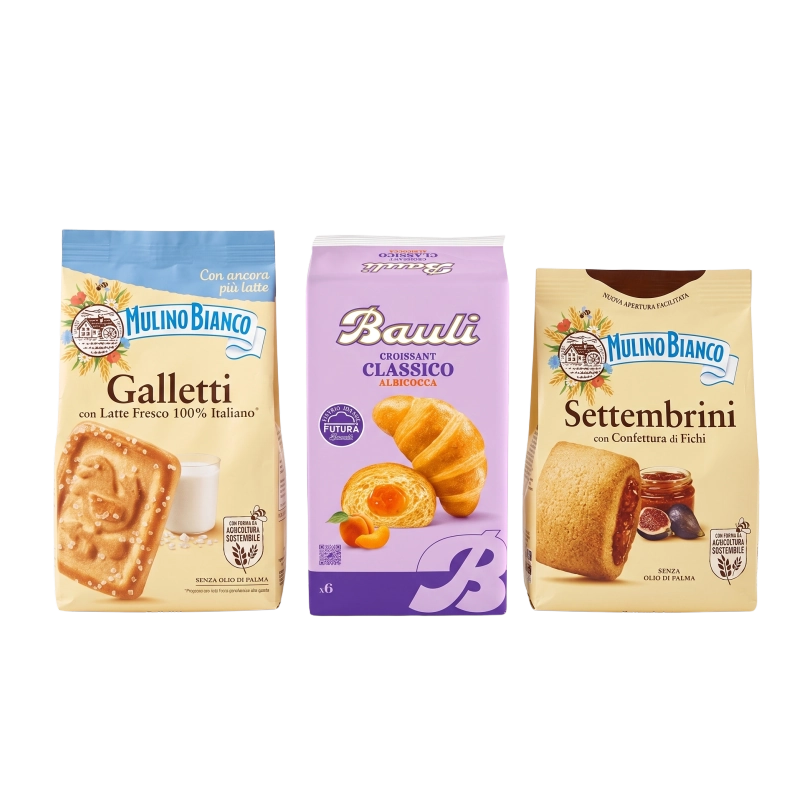 Prawdziwe Włoskie Śniadanie i Deser w Twoim Domu (100% Kultowe Słodycze z Italii) Zestaw