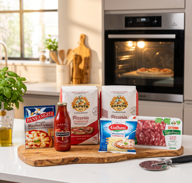 zestaw pizza napolitanska veroitalia Prawdziwa Pizza Neapolitańska w Twoim Domu - Zestaw Włoskich Składników Premium