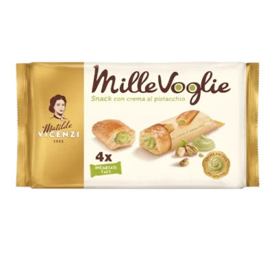 Ciasteczka Millevoglie o smaku pistacjowym - Vicenzi 100g