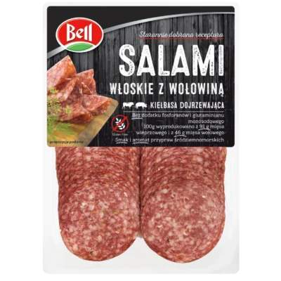 Salami włoskie z wołowiną Bell 80 g | VeroItalia.pl
